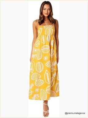 Maxi Dress with Square Neckline and Tiered Skirt